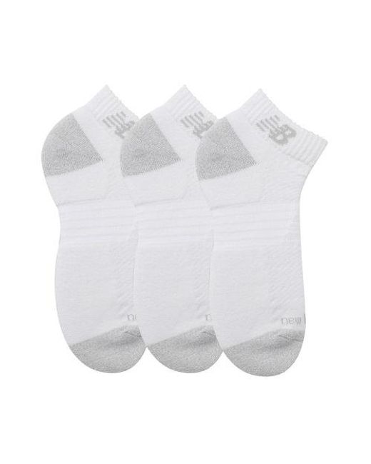 New Balance White Active Low Cut Socks 3 Pack