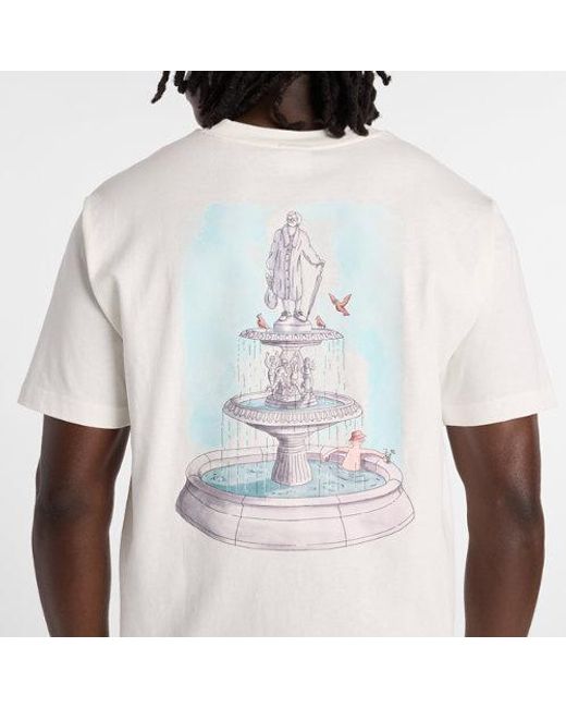 New Balance White Fountain T-Shirt for men