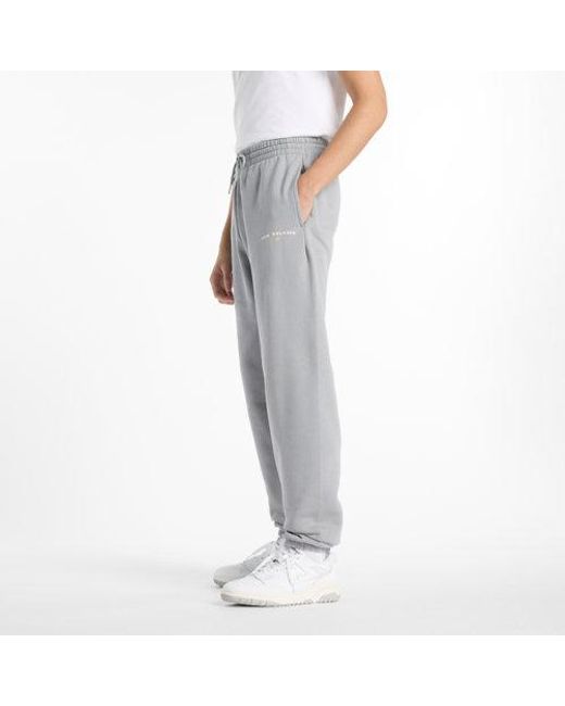 New Balance Gray Reimagined Fleece Graphic Jogger for men