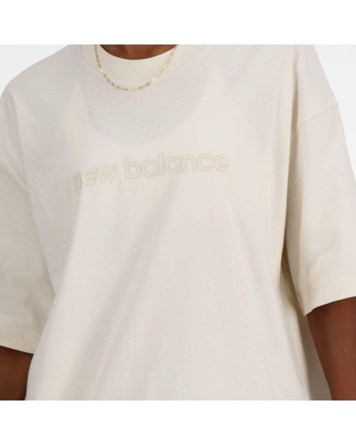 New Balance White Hyper Density Jersey Oversized T-shirt