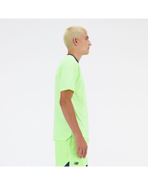New Balance Tournament Top In Green Poly Knit for men