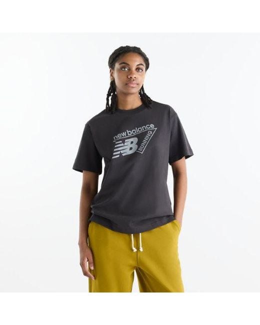 New Balance Black Classic Tri-Logo T-Shirt