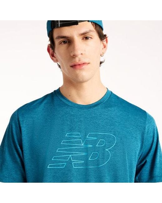New Balance Blue Rc Essential Graphic T-Shirt V2 for men