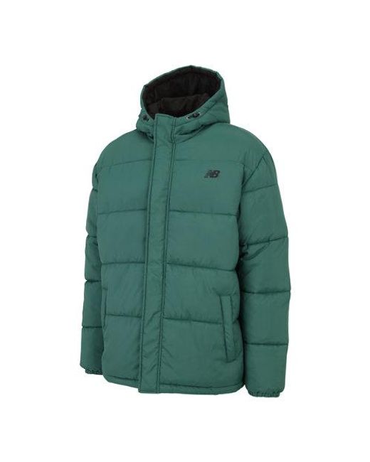 New Balance Green Puffer Jacket for men