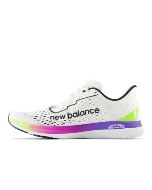 New Balance Multicolor Fuelcell Supercomp Pacer In White/blue/green/pink Mesh