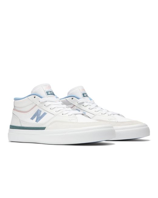 New Balance Nb Numeric Franky Villani 417 In White/blue Suede/mesh for men