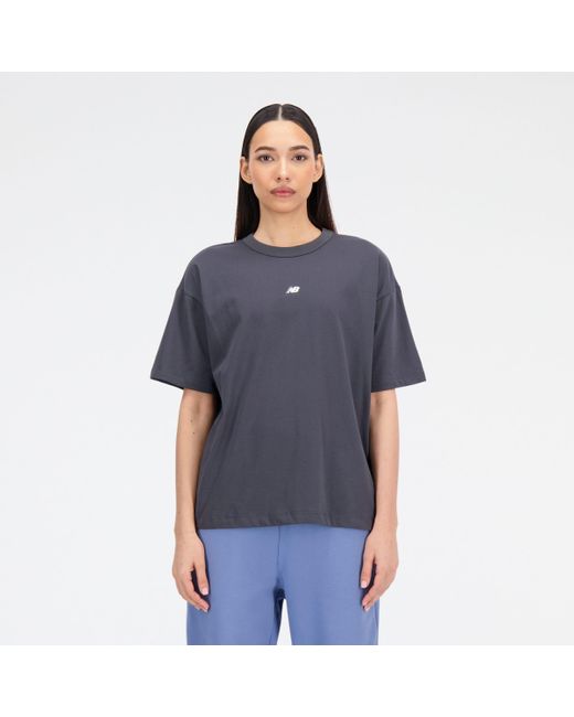 Athletics oversized t-shirt in nero di New Balance in Blue