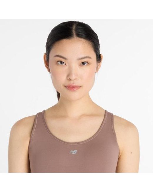 New Balance Brown Damen Nb Essential Run Bra