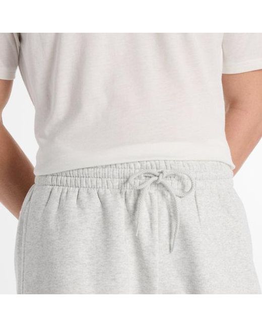 New Balance Gray Reimagined Fleece Graphic Short 7" for men