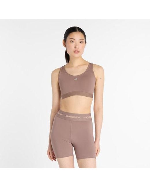 New Balance Brown Damen Nb Essential Run Bra