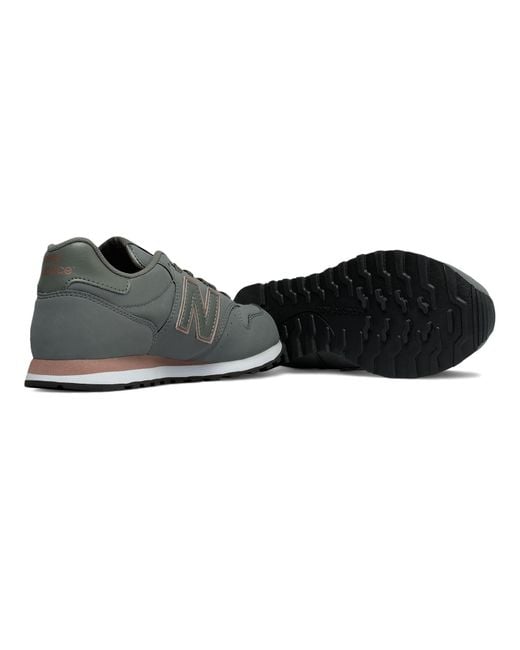 New Balance Black 500 Classic In Grey/pink Synthetic