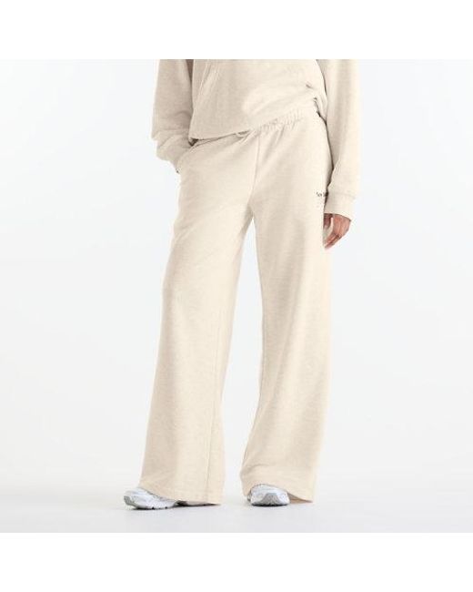New Balance White Trackside French Terry Pant