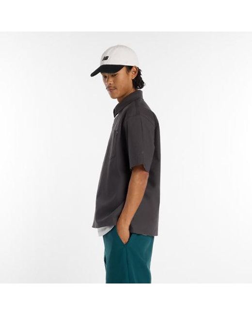 New Balance Black Numeric Button Up Shirt for men