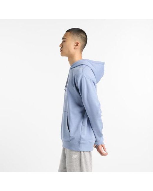 New Balance Blue Sport Essentials French Terry Logo Hoodie for men