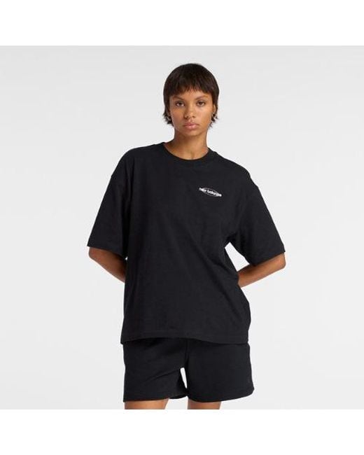 New Balance Black Sport Graphic Oversized T-Shirt