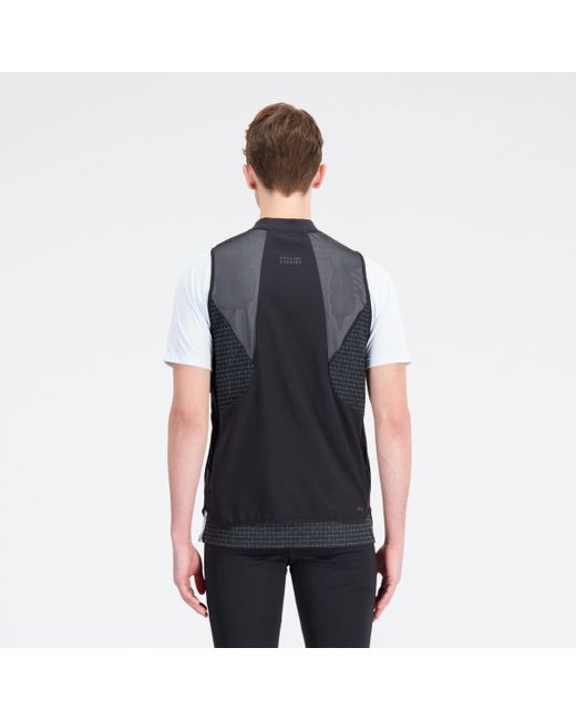 New Balance Impact run luminous packable vest in schwarz in Blue für Herren