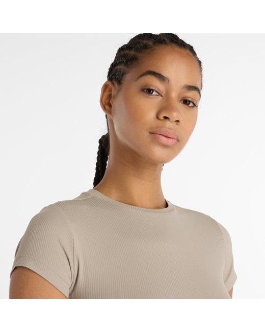 New Balance Natural Ribbed Fitted T-Shirt