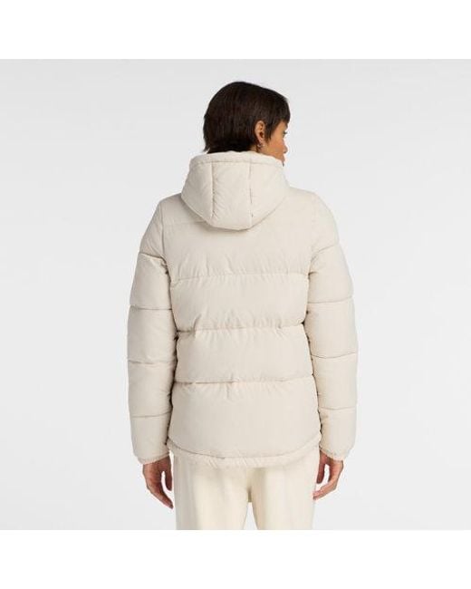 New Balance Puffer Jacket in het Natural
