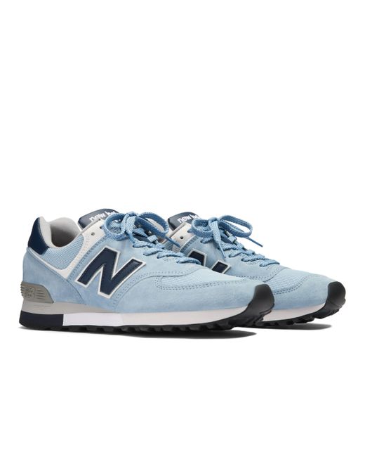 New Balance Made In Uk 576 In Blue/grey Suede/mesh