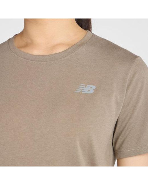 New Balance Gray Sport Essentials Heathertech T-Shirt