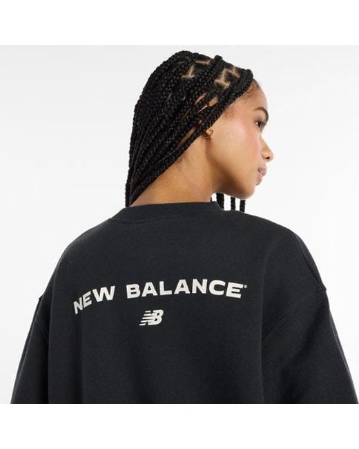 New Balance Black Reimagined Fleece Crew