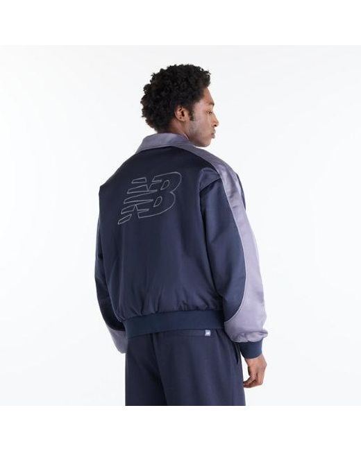 New Balance Blue Sport Legacy Stadium Jacket for men