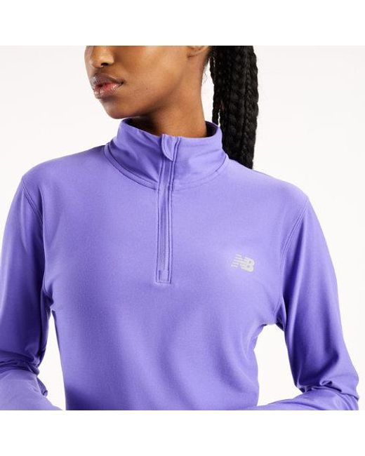 New Balance Purple Sport Essentials Space Dye 1/4 Zip
