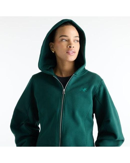 New Balance Green Athletics Crafted Fleece Full Zip