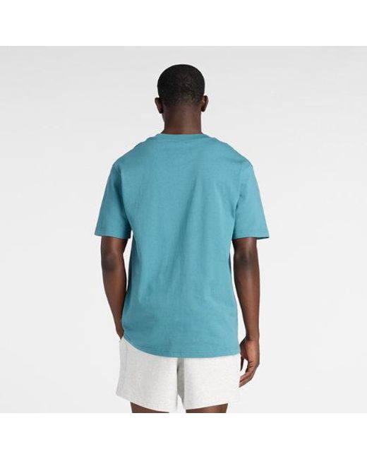 New Balance Blue Classic Tri-Logo T-Shirt for men
