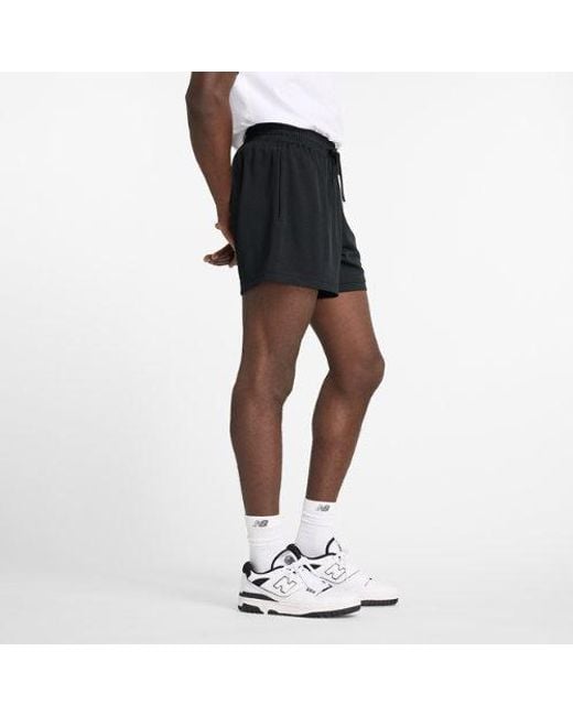 New Balance Black Sport Essentials Mesh Short 5" for men