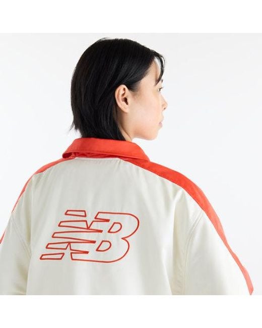 New Balance White Sport Legacy Stadium Jacket