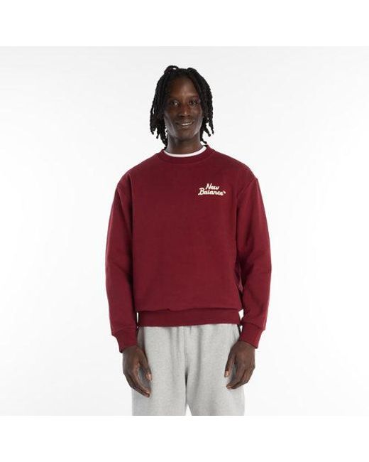 New Balance Red Lunar New Year Crew Sweatshirt for men