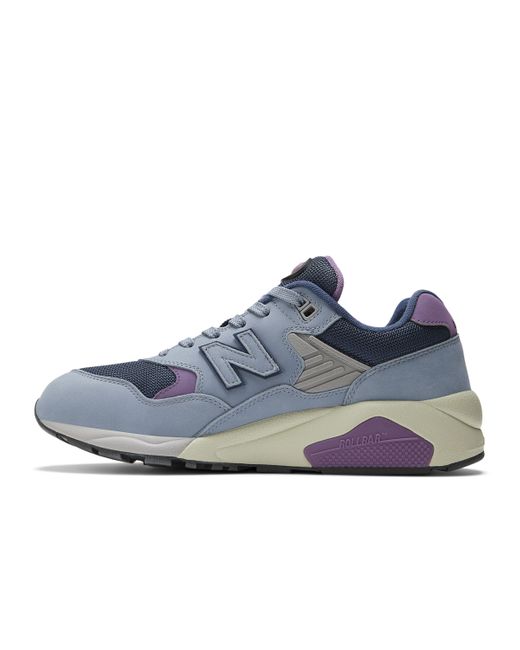 New Balance 580 In Grey/blue/purple Leather for men