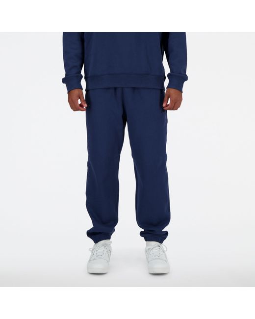 New Balance Blue Athletics French Terry Jogger for men
