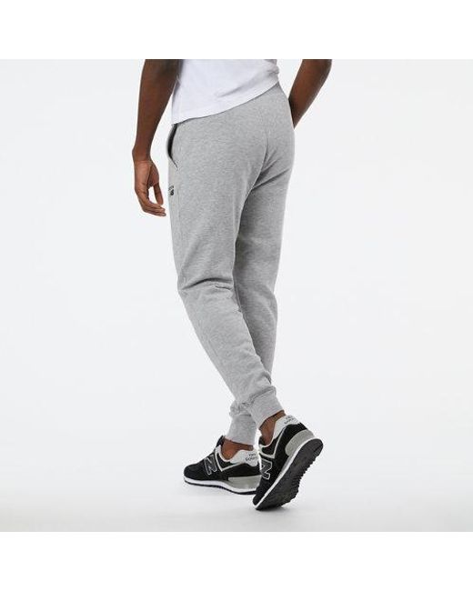 Homme Pantalons Nb Classic Core Fleece En, Cotton, Taille New Balance pour homme en coloris Gray
