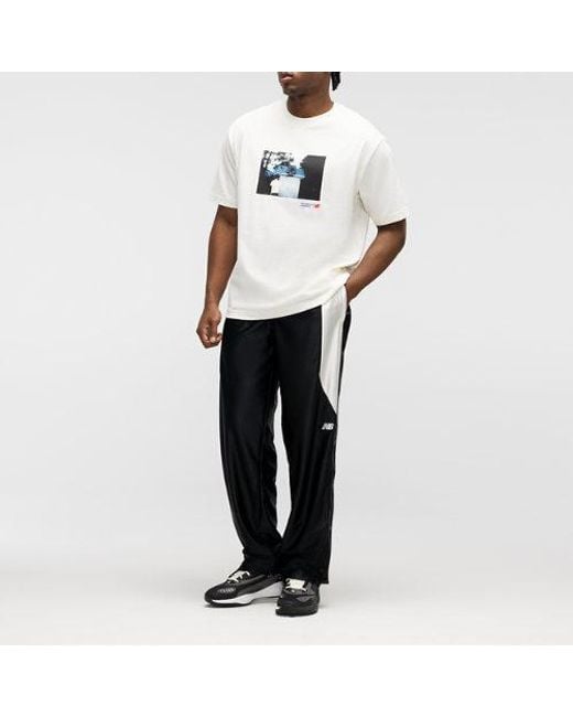 New Balance White Basketball Photo Graphic T-Shirt for men