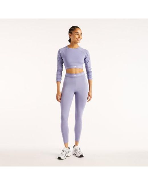 New Balance Purple Ac Fitted Long Sleeve
