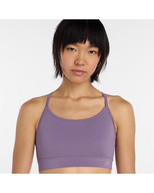 New Balance Purple Nb Essential Yoga Bra