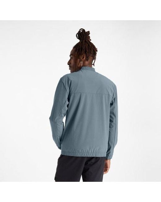 New Balance Blue Stretch Bomber Jacket for men