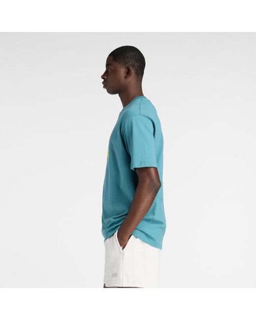 New Balance Blue Classic Tri-Logo T-Shirt for men