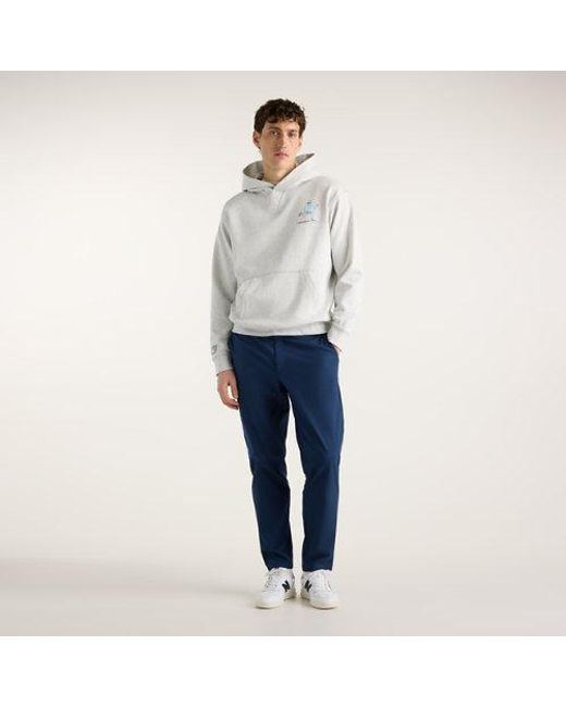 New Balance Gray London Edition Athletics French Terry Hoodie for men