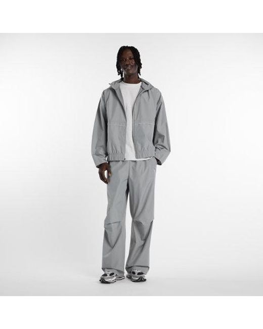 New Balance Gray Elusive Shell Jacket for men
