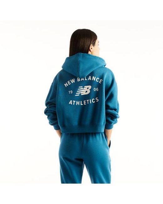 New Balance Blue Trackside Fleece Full Zip