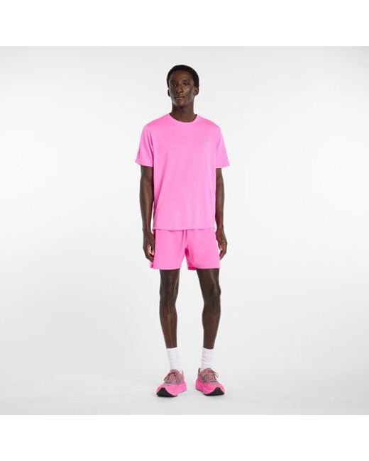 New Balance Pink Rc Essential T-Shirt for men