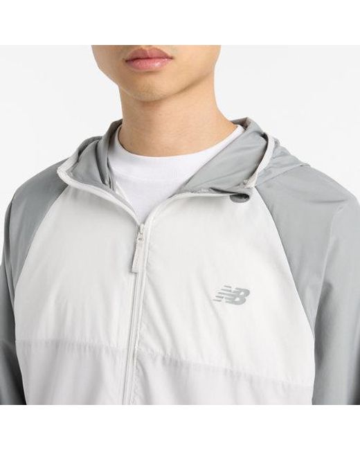 New Balance Gray Athletics Packable Jacket for men