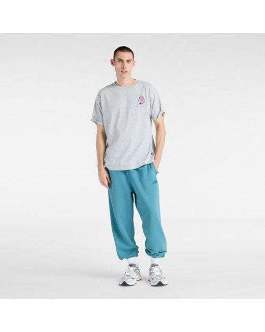 New Balance Gray London Edition Graphic T-Shirt 1 for men