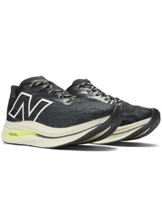 New Balance Gray Fuelcell Supercomp Trainer V2 In Black/green Synthetic