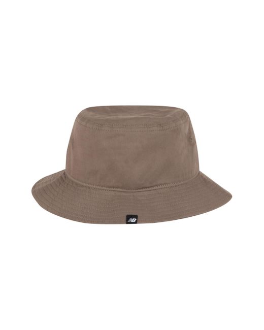 New Balance Bucket Hat In Brown Cotton