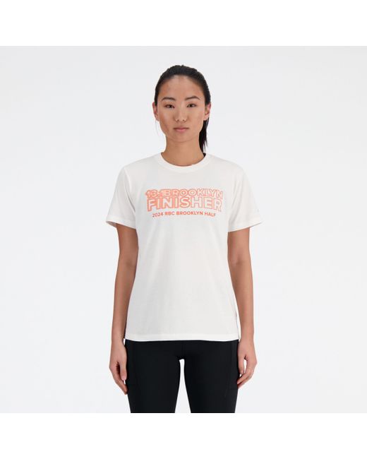 New Balance White Rbc Brooklyn Half Finisher T-shirt