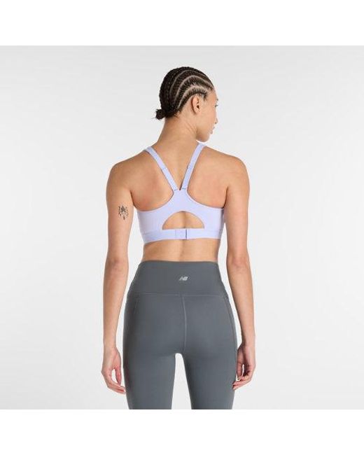 New Balance Blue Nb Essential Run Bra